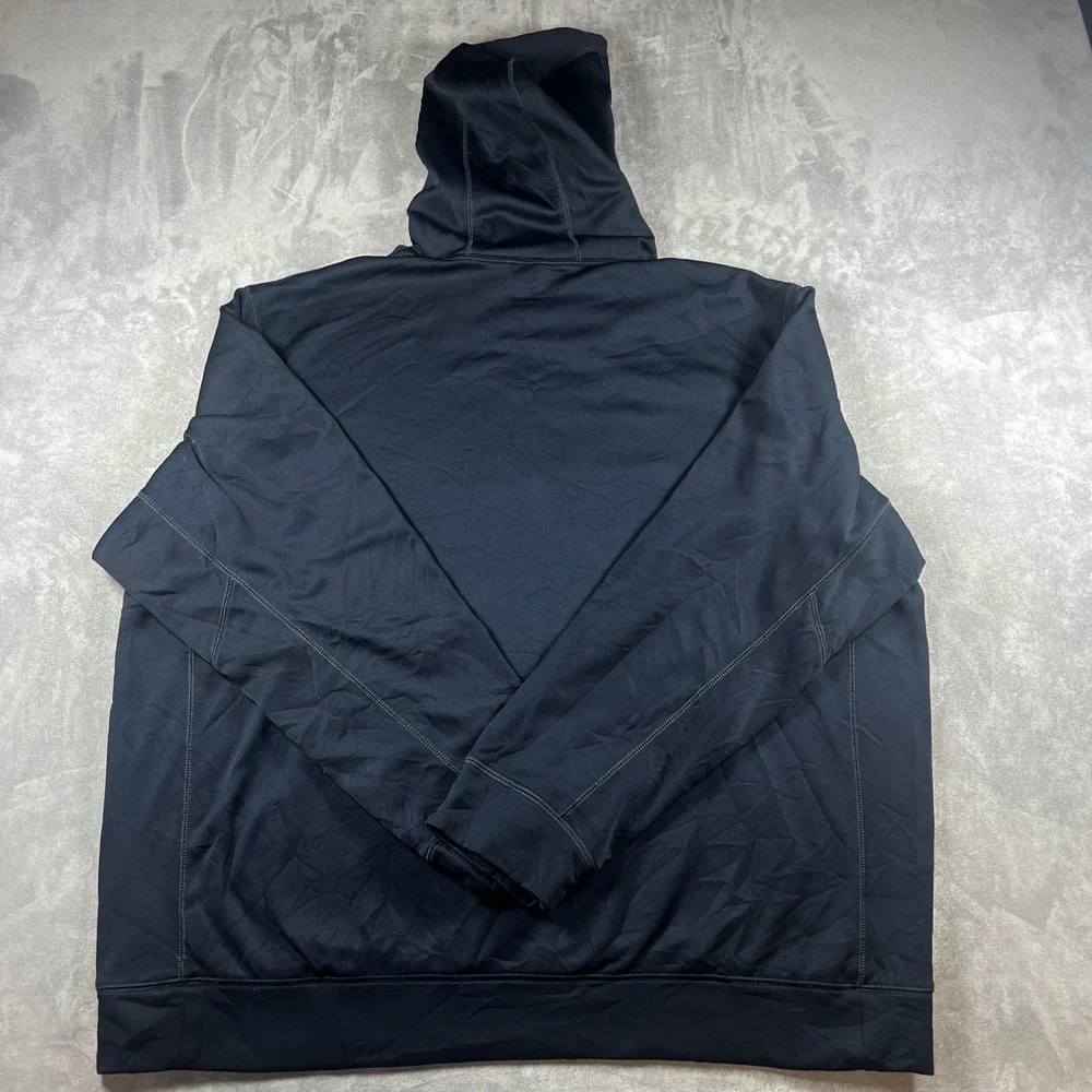 Nike Therma-Fit Hoodie Men 2XL Black Neon Green Pullover Performance Sweatshirt‎